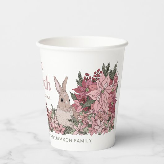 Gobelets En Papier Paix sur Terre Personnalisé Joyeux Joyeux Vacances (Verso)