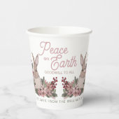 Gobelets En Papier Paix sur Terre Personnalisé Joyeux Joyeux Vacances (Gauche)