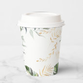 Gobelets En Papier Palm Feuille Safari Giraffe Baby shower Jungle (Gauche)