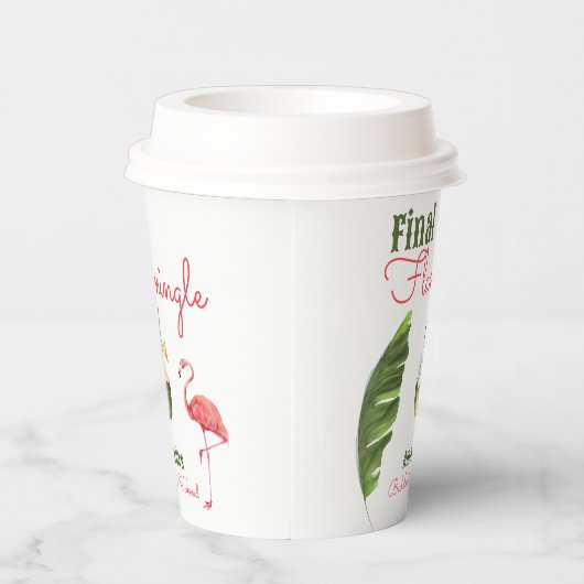 Gobelets En Papier Palm Springs Dernière Flamingle Bachelorette Party (Droite)