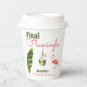 Gobelets En Papier Palm Springs Dernière Flamingle Bachelorette Party (Recto)