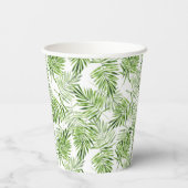 Gobelets En Papier Palm vert Feuilles (Verso)