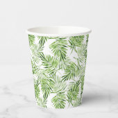 Gobelets En Papier Palm vert Feuilles (Gauche)