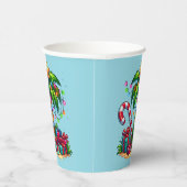 Gobelets En Papier Palmier de Noël tropical (Droite)
