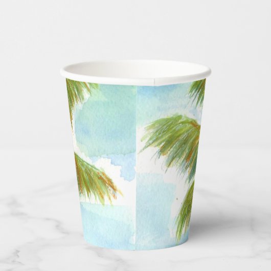 Gobelets En Papier Palmier Tropical Beach par beau temps (Droite)