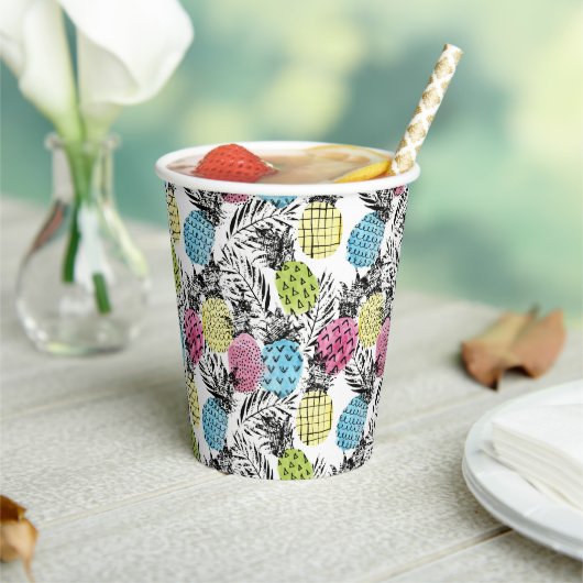 Gobelets En Papier Palmiers à grains d'ananas (Insitu)