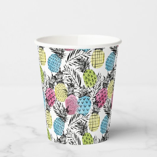 Gobelets En Papier Palmiers à grains d'ananas (Gauche)