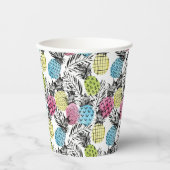 Gobelets En Papier Palmiers à grains d'ananas (Recto)