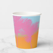 Gobelets En Papier Palmiers roses Bach Party tasse de papier (Verso)