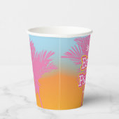 Gobelets En Papier Palmiers roses Bach Party tasse de papier (Droite)