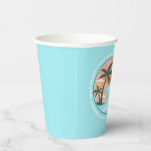 Gobelets En Papier Palmiers tropicaux Hawaiian Island Good Vibes (Droite)