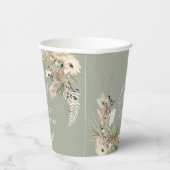 Gobelets En Papier Pampas douche nuptiale eucalyptus moderne sauge ve (Droite)