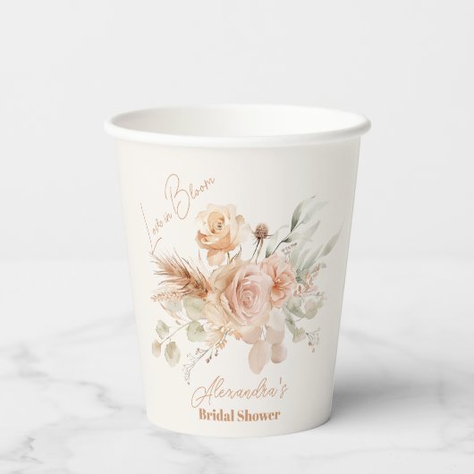 Gobelets En Papier Pampas en laiton rose doux (Verso)