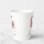 Gobelets En Papier Pampas rose Herbe Quinceanera 15e anniversaire Inv (Droite)