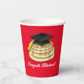 Gobelets En Papier Pancake Brunch Graduation Party Invitation (Verso)