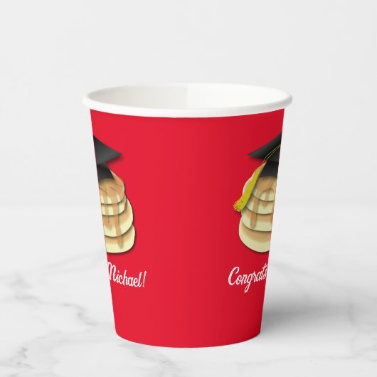 Gobelets En Papier Pancake Brunch Graduation Party Invitation (Gauche)