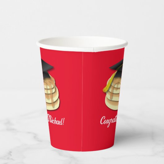 Gobelets En Papier Pancake Brunch Graduation Party Invitation (Droite)