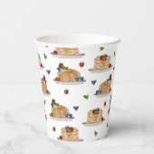 Gobelets En Papier Pancakes Berries Breakfast Brunch  (Verso)
