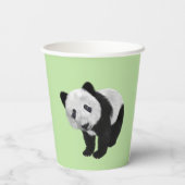 Gobelets En Papier Panda Cub Green (Verso)