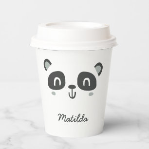 Gobelets En Papier Panda de caractère mignon anniversaire des enfants