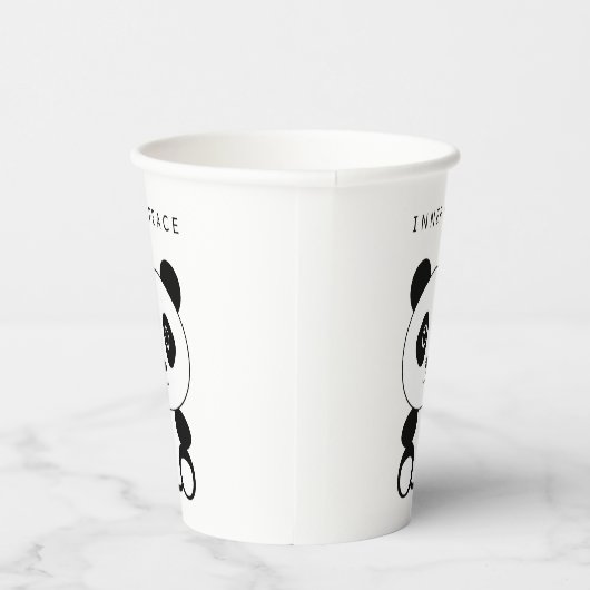 Gobelets En Papier Panda de paix intérieure (Droite)