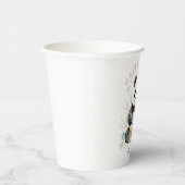 Gobelets En Papier Panda de Pâques ours aquarelle florale (Droite)