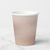 Gobelets En Papier Panier de baptême d'or Rose (Verso)