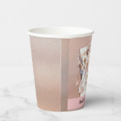 Gobelets En Papier Panier de baptême d'or Rose (Droite)
