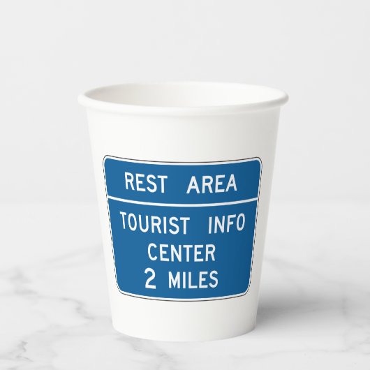 Gobelets En Papier Panneau Centre d'information touristique (Recto)