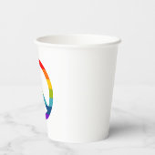 Gobelets En Papier Panneau de paix Rainbow (Verso)