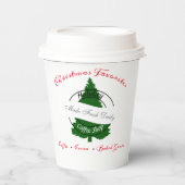 Gobelets En Papier Panneau du café de vacances (Recto)