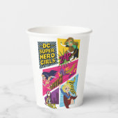 Gobelets En Papier Panneaux d'action pour filles Super Hero DC (Verso)