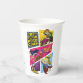 Gobelets En Papier Panneaux d'action pour filles Super Hero DC (Recto)