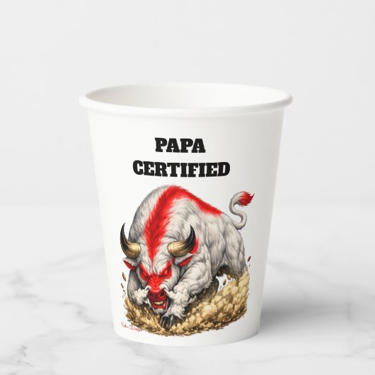 Gobelets En Papier Papa certifié (Recto)
