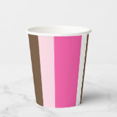 Gobelets En Papier Paper Cup Brown & Pink Stripe  (Verso)