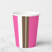Gobelets En Papier Paper Cup Brown & Pink Stripe  (Droite)