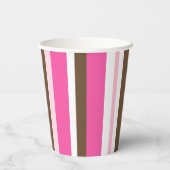 Gobelets En Papier Paper Cup Brown & Pink Stripe (Verso)