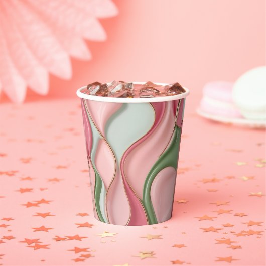 Gobelets En Papier Paper cup in stylish abstract graphic (Insitu)
