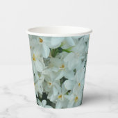 Gobelets En Papier Paperwhite Narcissus Fleurs blanches délicates (Verso)