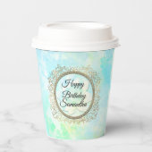 Gobelets En Papier Papier à fleurs Dreamy Pastels Lotus (Recto)