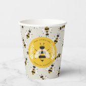 Gobelets En Papier Papier à motifs Greige Mama et Baby to Bee (Recto)