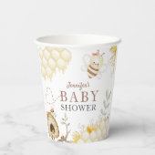 Gobelets En Papier Papier Baby shower Bumble Bee (Verso)