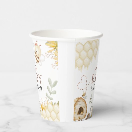 Gobelets En Papier Papier Baby shower Bumble Bee (Droite)