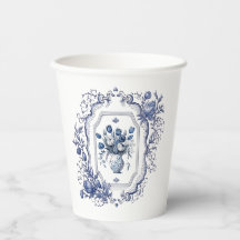 Papier Coupe Delft Blue Floral Party Table