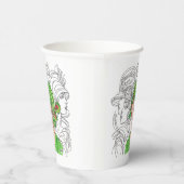 Gobelets En Papier Papier Coupe Green Flapper Girl (Droite)