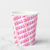 Gobelets En Papier Papier Coupe rose et blanc 2025 (Recto)