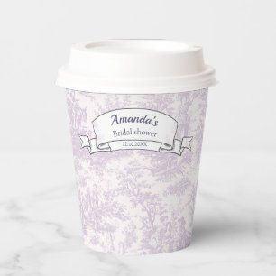 Gobelets En Papier Papier de douche vintage toile de Jouy florale lil