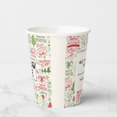 Gobelets En Papier Papier de logo commercial personnalisé de Noël (Gauche)