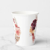 Gobelets En Papier Papier de mariage de style bohème luxuriant avec h (Droite)