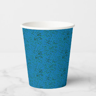 Gobelets En Papier Papier d'emballage bleu avec un motif géométrique